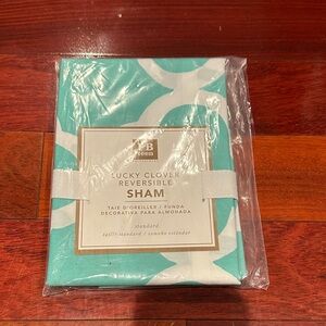 PB Teen Lucky Clover Reversible Sham NWT